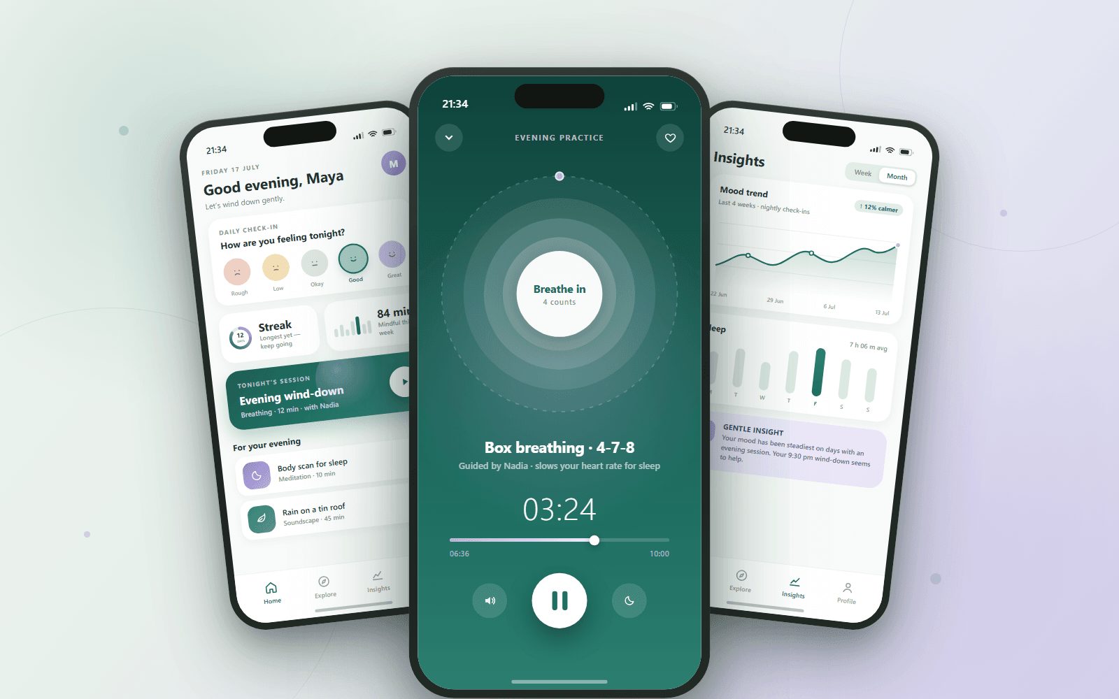 A mental wellbeing app people actually open — case study cover