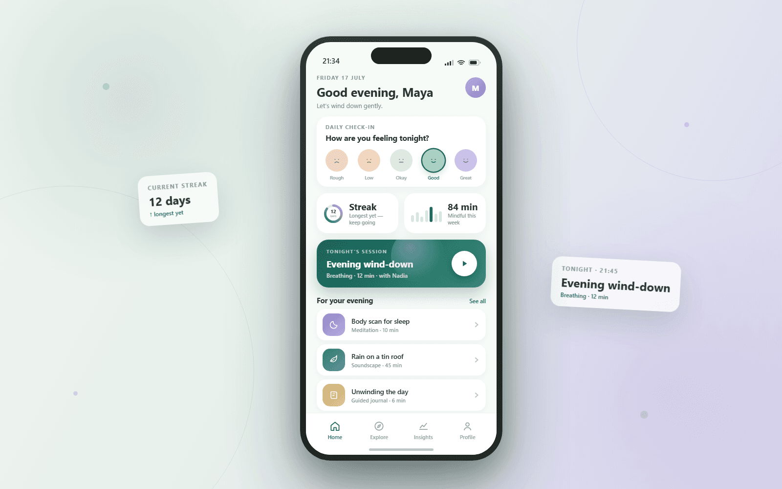 A mental wellbeing app people actually open — gallery image 1
