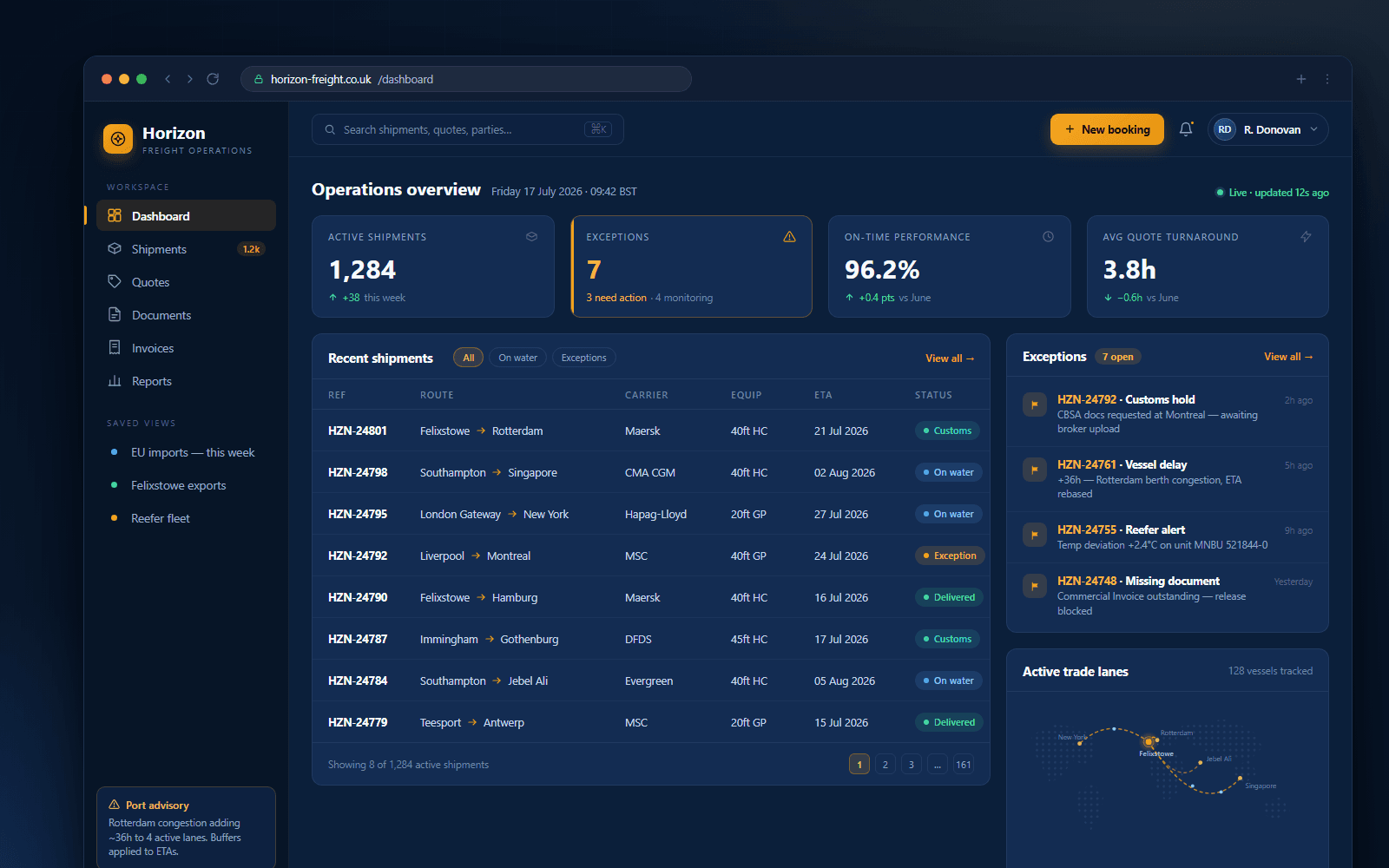 Freight operations, minus the spreadsheets — case study cover